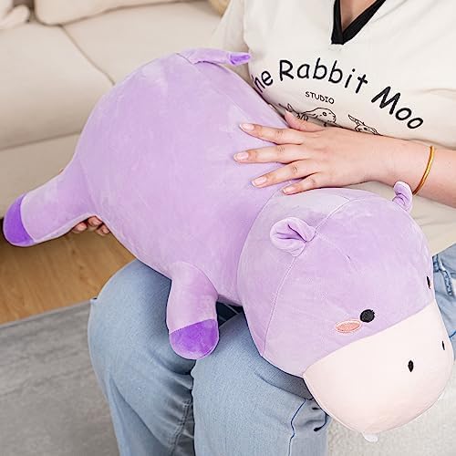 Cozi-Kins Weighted Purple Hippo Stuffed Animal - 35 Lbs 24 Inches
