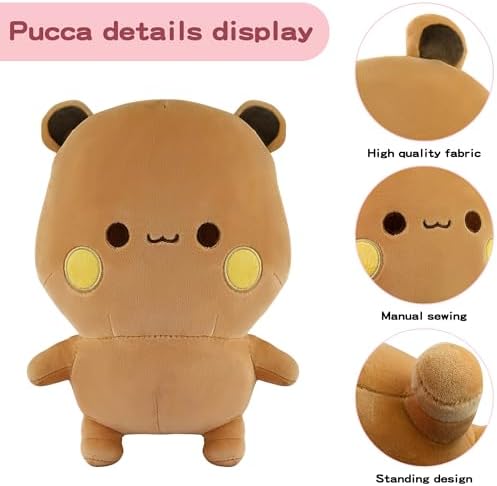 CEMELI 2 Pack White Bear and Brown Bear Plush Toys