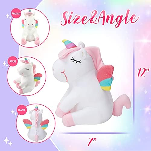 Athoinsu 12 Inch Light Up Unicorn Plush Toy