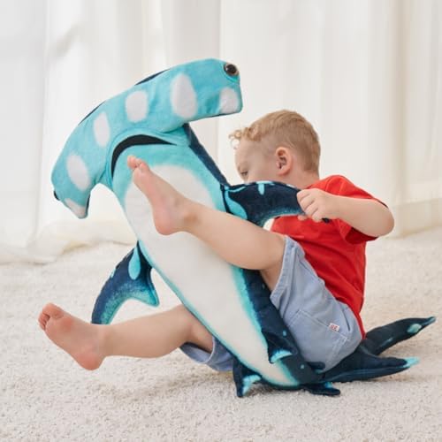 40 Inch Hammerhead Shark Plush Toy - Giant Huggable Stuffed Animal