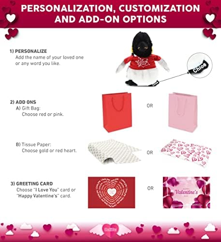 DolliBu I Love You Valentine Emperor Penguin Plush