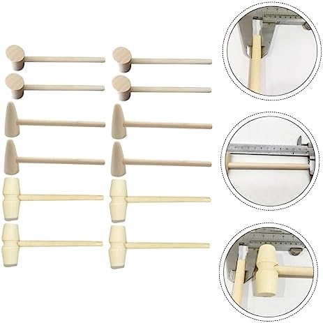 DECHOUS Wooden Hammer Toy Set 15pcs Safe and Durable