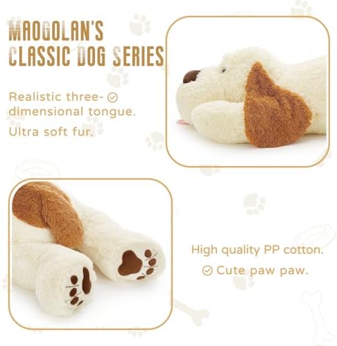 MaoGoLan Giant Stuffed Puppy Dog 31 Inch Plush Pillow 1
