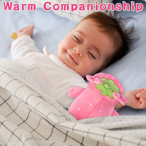 Cute Strawberry Axolotl Plush Pillow Toy