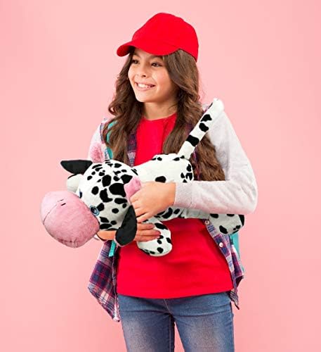 DolliBu Plush Cow Pillow 27 Inch Huggable