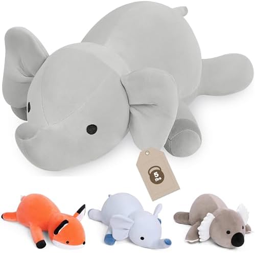 OurHonor 24 Weighted Elephant Plush Toy 42Lbs Soft Comfort Gift