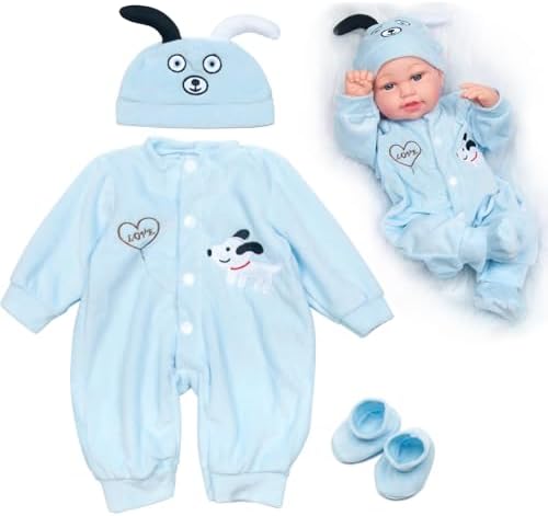 Pedolltree Reborn Baby Doll Clothes 3 Pcs Set