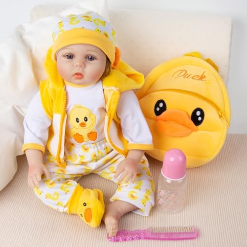 Pedolltree Yellow Duck Reborn Baby Doll 9pcs Set