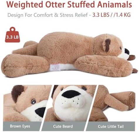 Niuniu Daddy 20 Otter Weighted Plush Toy for Kids Adults