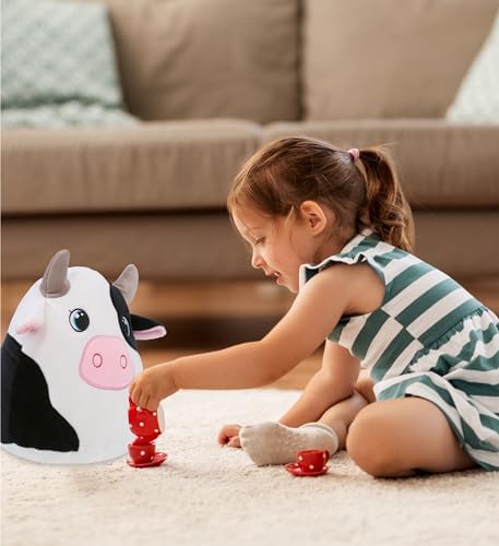 DolliBu Snug-Mooshies Cow Plush - 10 Inch Cuddly Toy