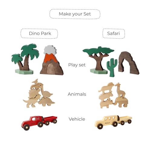 Personalized Wooden Car with Dinosaur Theme for Kids