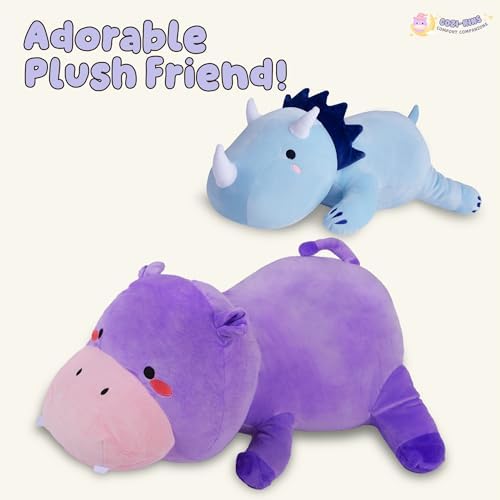 Cozi-Kins Weighted Purple Hippo Stuffed Animal - 35 Lbs 24 Inches