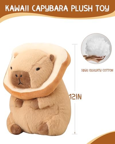 Bestsea Cute Capybara Plush Pillow 12 Inch