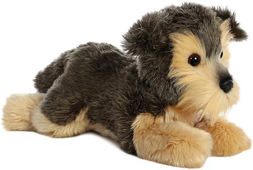 Aurora Adorable Flopsie Yorky Stuffed Animal - Gray 12 Inches