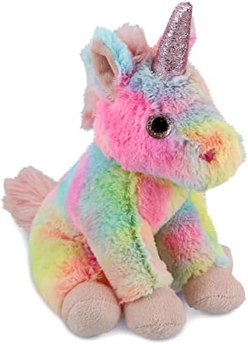 DolliBu Rainbow Unicorn Stuffed Animal 9 Inch