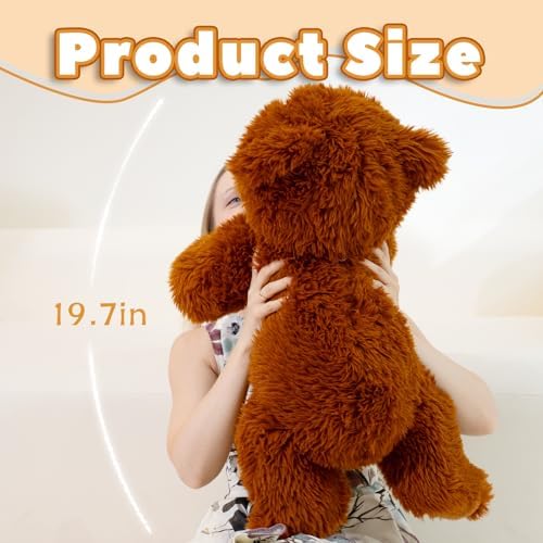 Brown Bear Plush Stuffed Animal 20 Inches Cute Toy