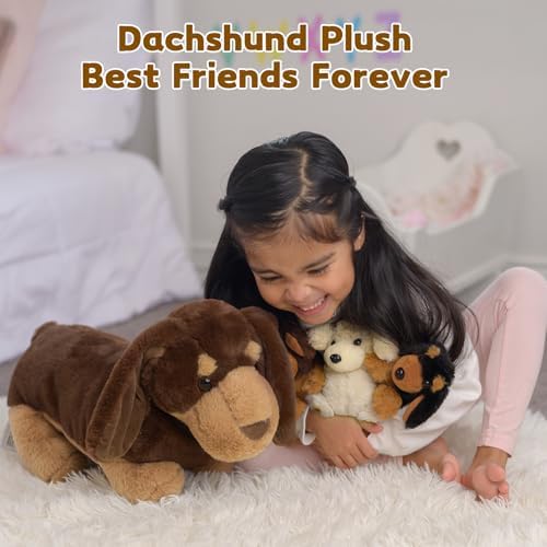 Muiteiur 18 Dachshund Plush Set 4-Pack Wiener Dog Toys