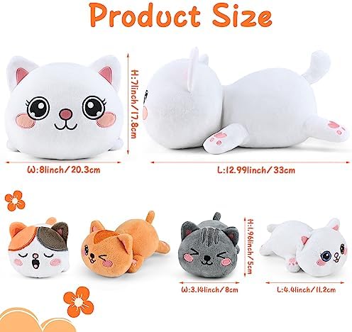 KMUYSL Plush Kitty Set - Mommy with 4 Baby Kitties
