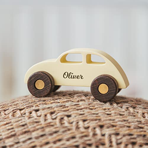 Personalized Wooden Toy Cars Set for Kids