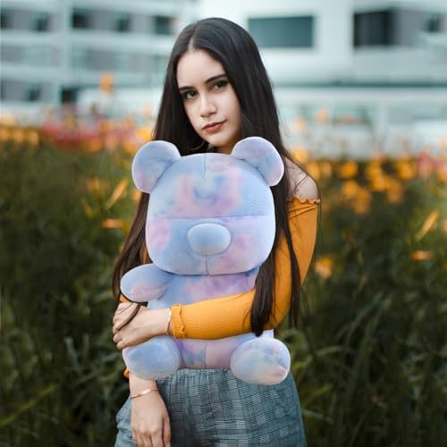Tie Dye Bear Plush Toy - 9 Inch Cuddly Stuffed Animal