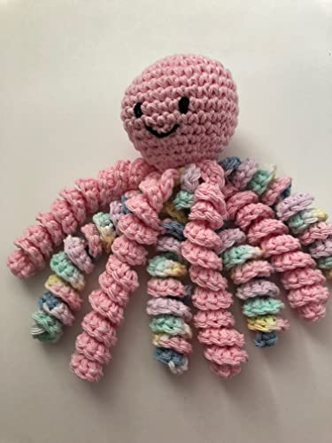 NeedlepointNmore Crochet Octopus Pink Preemie Toy