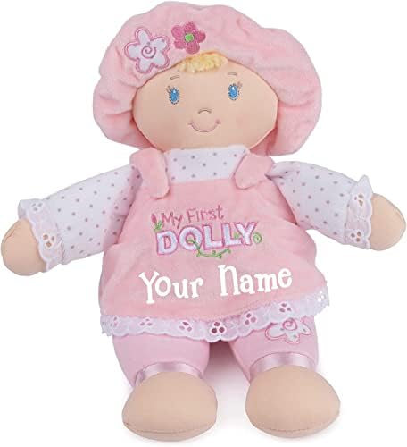 Personalized Blonde Dolly Plush Stuffed Toy - 13 Inches