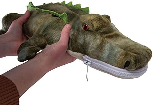 PREXTEX Stuffed Alligator Mommy with 3 Baby Alligators