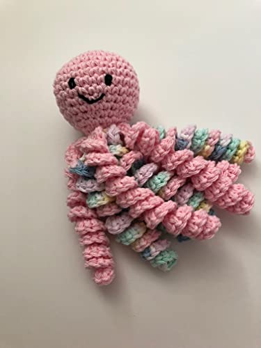 NeedlepointNmore Crochet Octopus Pink Preemie Toy
