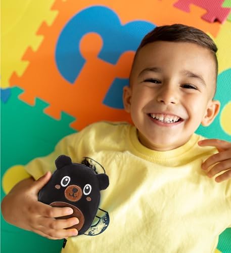 DolliBu Snug Mooshies Black Bear Plush Toy - 4 Inch