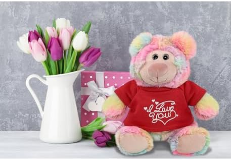 DolliBu I Love You Rainbow Bear Plush - 9 Inches 1