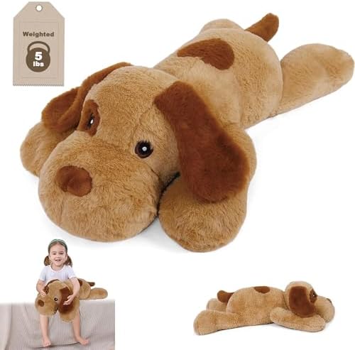 5 lbs Weighted Plush Dog for Kids Adults