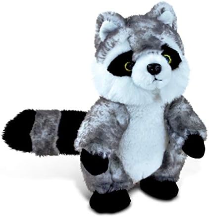 DolliBu Gray Raccoon Plush Stuffed Animal 8 Inches