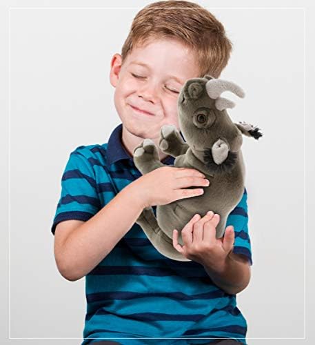 DolliBu Wild Stuffed Animal Soft Plush Rhino Toy for Kids