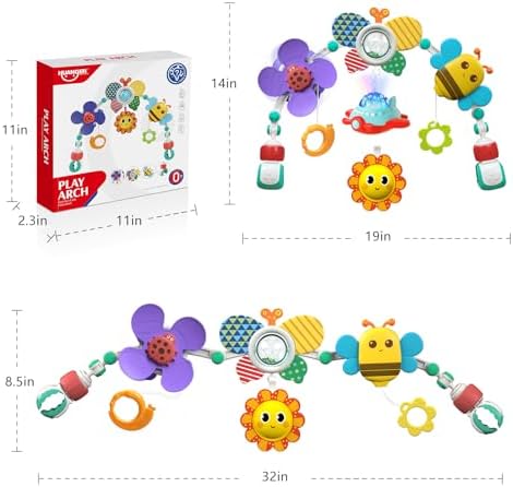 Musical Baby Stroller Arch Toy with 5 Soft Sounds