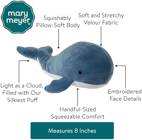 Mary Meyer Blue Whale Smootheez Soft Toy 8-Inches