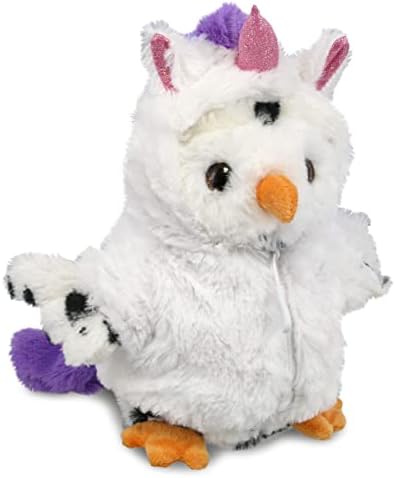 DolliBu White Owl Unicorn Plush Stuffed Animal - 85 Inches