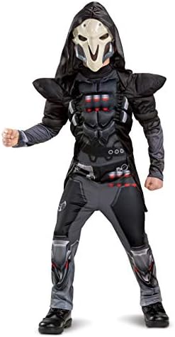Overwatch Reaper Costume for Kids - Muscle Padded Jumpsuit