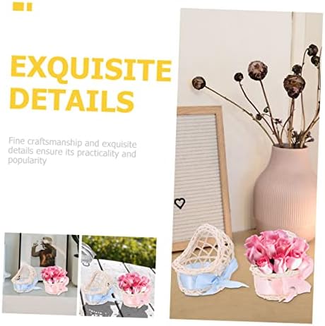 Miniature Woven Baskets for Crafts and Dollhouse Decor