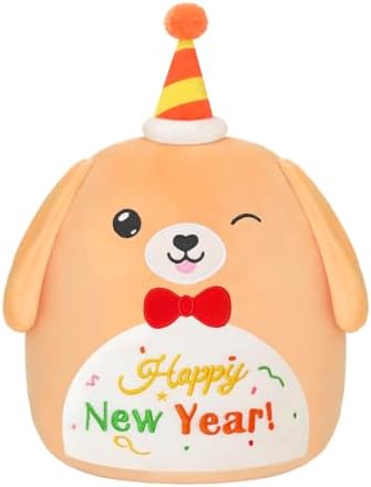 SQEQE Happy New Year Kawaii Dog Plush Toy 10 Inch