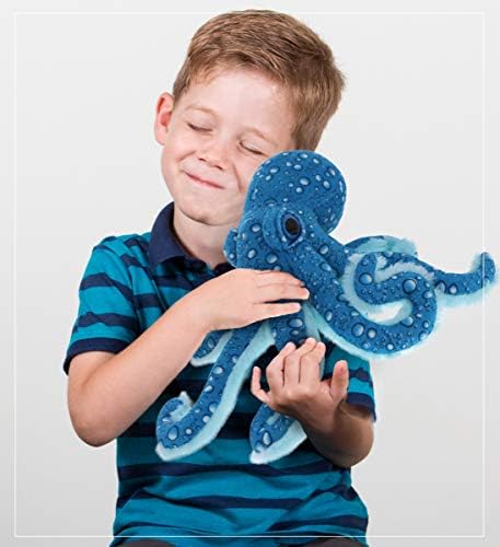 DolliBu 16 Inch Large Blue Octopus Plush Toy