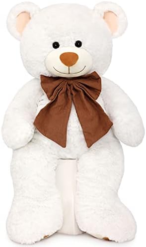 40 Inch White Teddy Bear Plush Pillow Gift