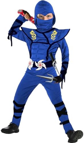 SATKULL Kids Ninja Costume Set with Accessories