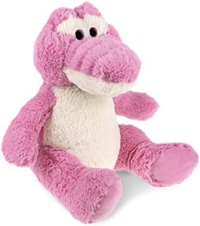DolliBu Plush Alligator Stuffed Animal - 10 Inch Cute Huggable Pink Toy