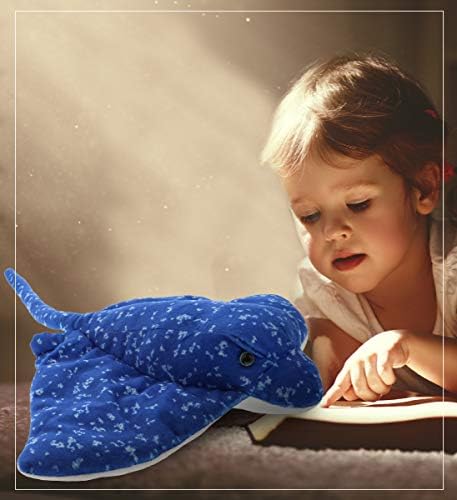 DolliBu Spotted Blue Stingray Plush Toy 17 Inches