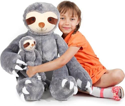 Libima 2 Pcs Large Sloth Plush Stuffed Animal Set