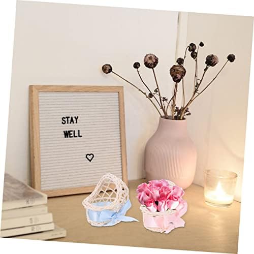 Hemoton Handmade Mini Wicker Baskets 6-Piece Doll House Decor