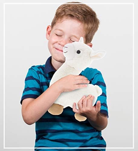 DolliBu White Llama Plush Stuffed Animal 11 Inches
