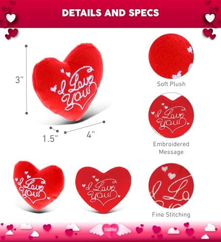 DolliBu I Love You Red Heart Plush Toy 1