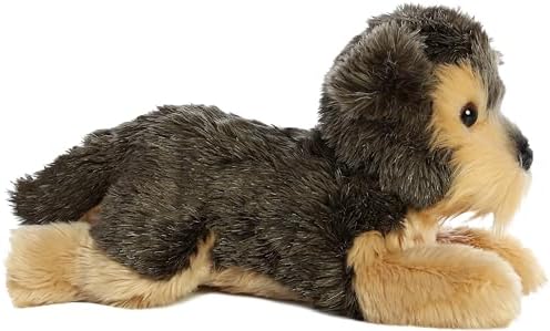 Aurora Adorable Flopsie Yorky Stuffed Animal - Gray 12 Inches