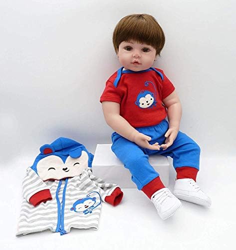 Babyfere Reborn Baby Doll Blue Monkey Outfit 1